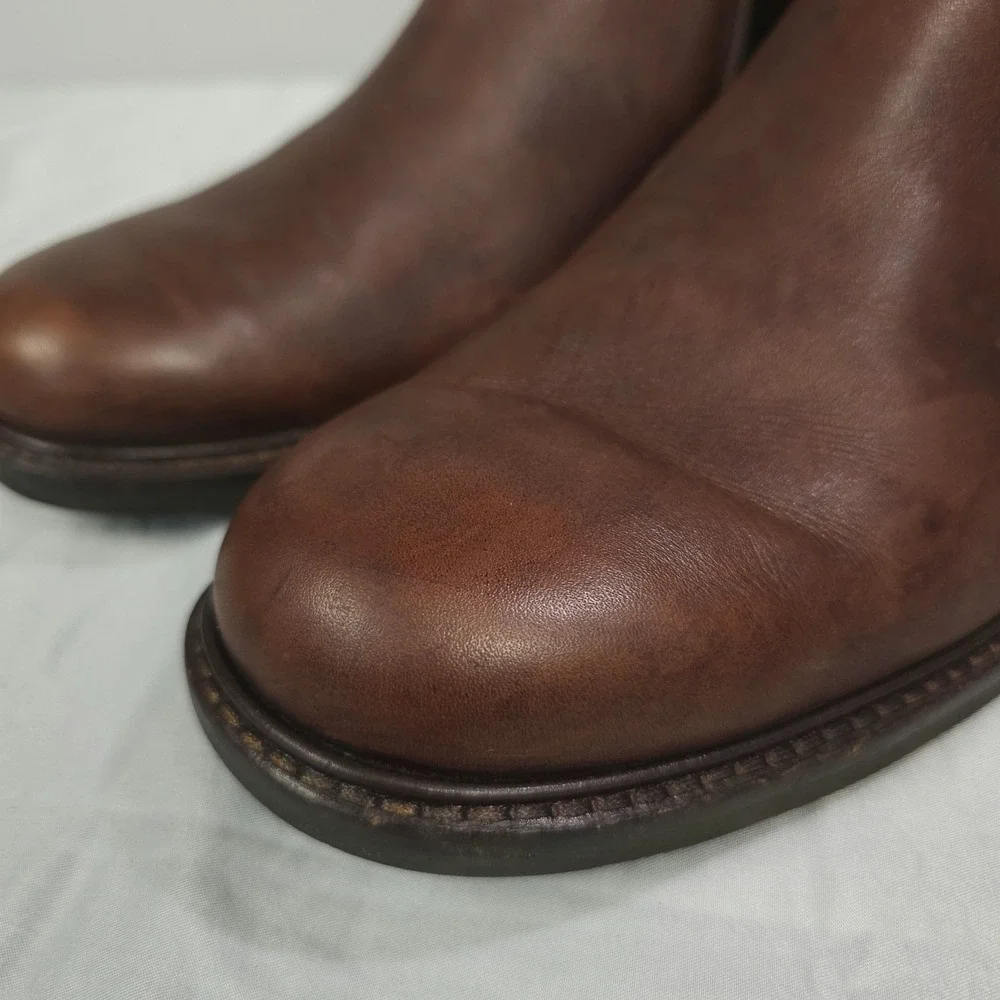 Ecco Holton Chelsea Boots Men 43 US 9 - 9.5 Brown Leather Mid Side Zip GTX